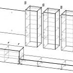 Чертеж Мебельная стенка Life BMS