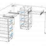 Схема сборки Угловой письменный стол для двоих Виктория 19 BMS
