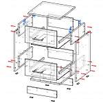 Схема сборки Прикроватная тумба Монте BMS