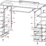Схема сборки Стол маникюрный Крем-10 BMS