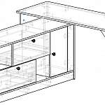 Чертеж Письменный стол Баунти BMS