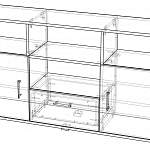Чертеж Тумба под ТВ Лоркана BMS