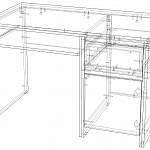 Схема сборки Письменный стол Каспиан BIU 1D1S 120 КB-007 BMS